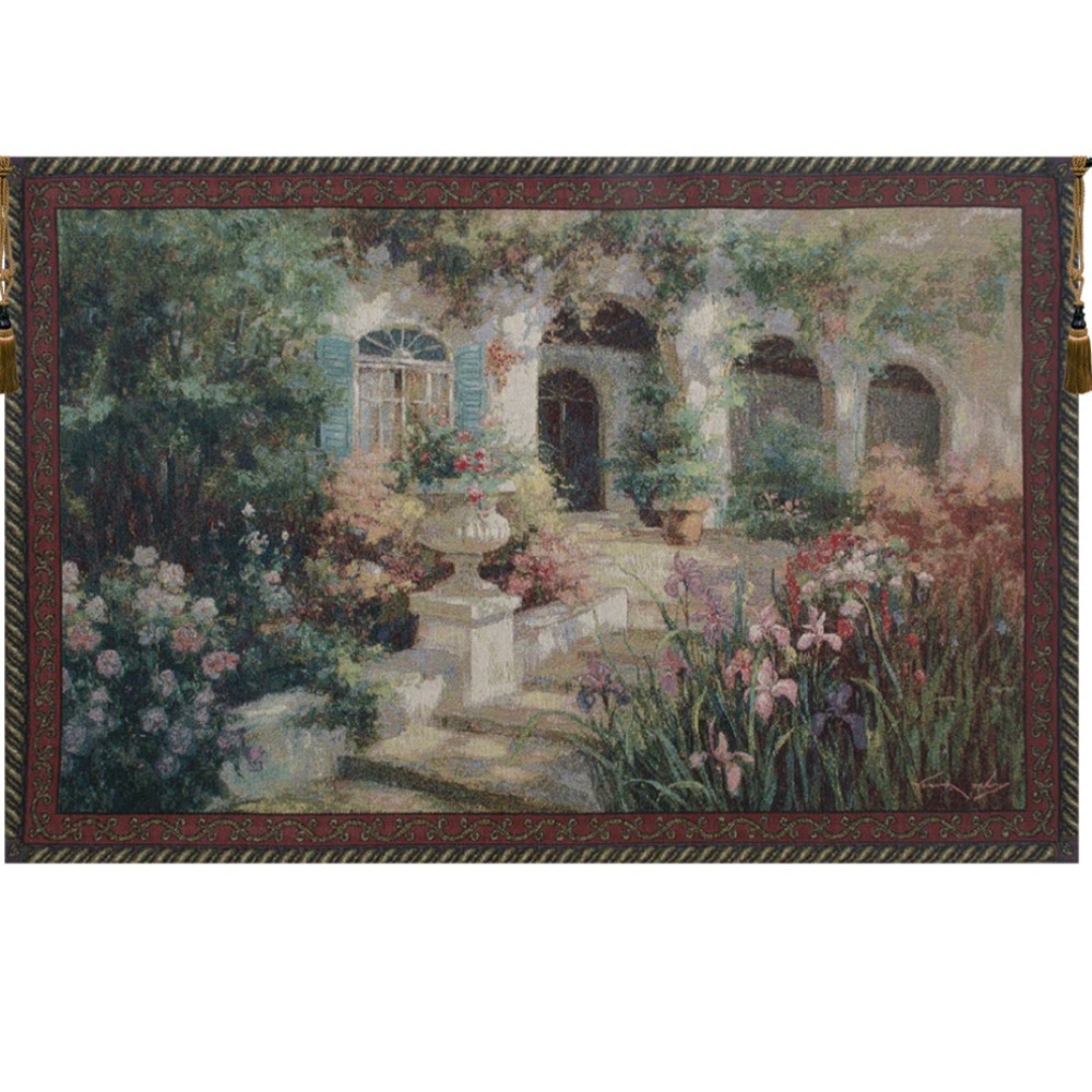 Vall Oxley Charming Garden Scene Tapestry